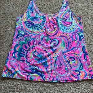 Lilly Pulitzer Kinsey Tank Top Women’s Sz S Multi Psychedelic Sunshine Paisley